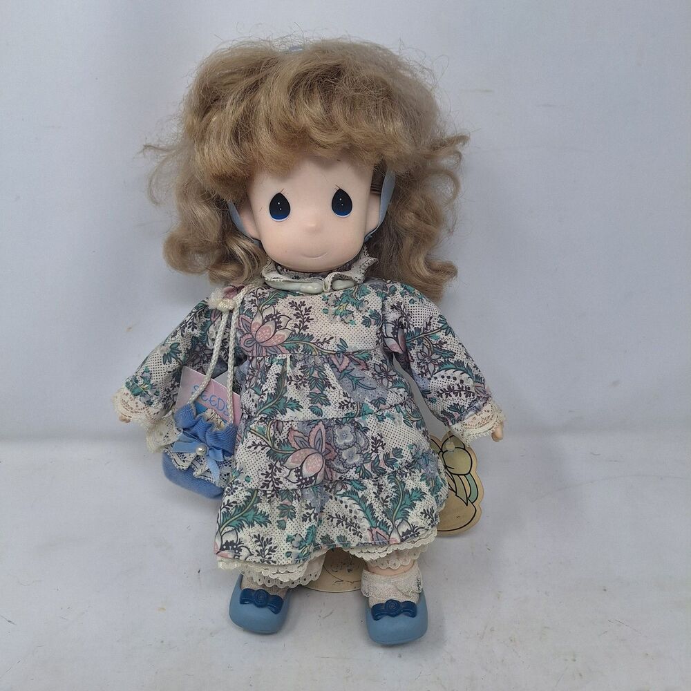 Precious Moments Doll Of The Month May Iris 1994 Garden Of Friends With Stand